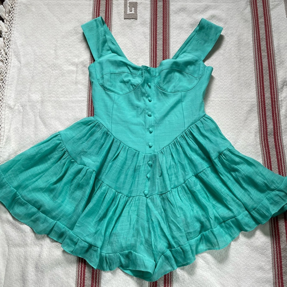 VANESSA MOONEY Elisabeth Romper - GREEN